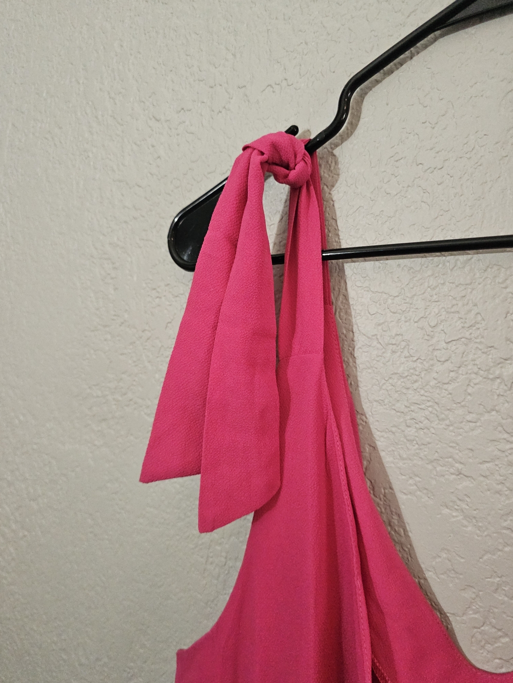 Belongsci Wide Leg Jumpsuit - Fuchsia Pink Tie-Strap Womens XL - Picture 4 of 8